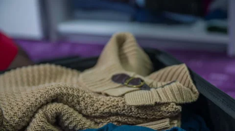 Clinging up the closet Stock Footage 47783188