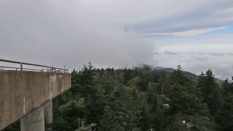 Clingman's Dome Cloud Cover Stock Footage 100525231
