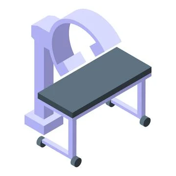 Clinic bed icon isometric vector. Medical patient Illustrazione stock