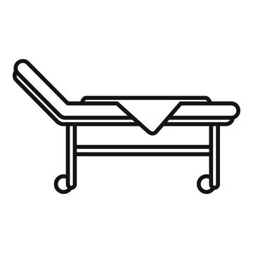 Clinic empty bed icon outline vector. Emergency hospitalization Stock Illustration