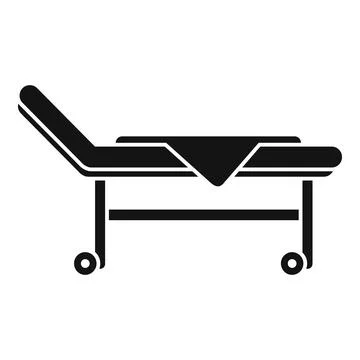 Clinic empty bed icon simple vector. Emergency hospitalization Stock Illustration