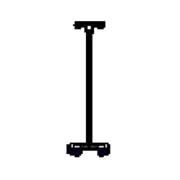 Clinic hydration iv drip stand pixel art vector illustration Stock Illustration