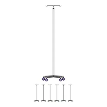 Clinic hydration iv drip stand cartoon vector graphic Stock Illustration