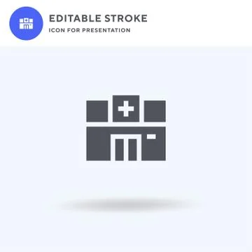 Clinic icon vector, filled flat sign, solid pictogram isolated on white, logo 스톡 일러스트