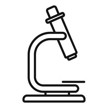 Clinic microscope lab icon outline vector. Clinic general Stock Illustration