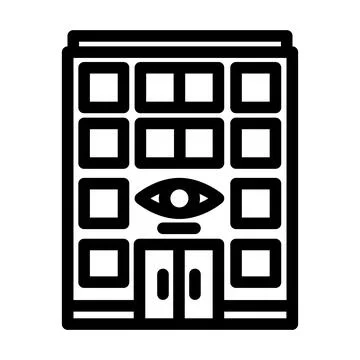 Clinic optometry vision eye line icon vector illustration Stock Illustration