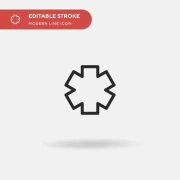 Clinic Simple vector icon. Illustration symbol design template for web mobile Illustrazione stock