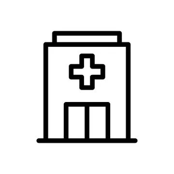 Clinic thin line icon  Stockillustratie
