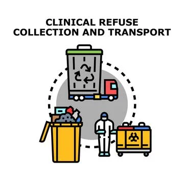 Clinical and general refuse waste management Stock Illustration