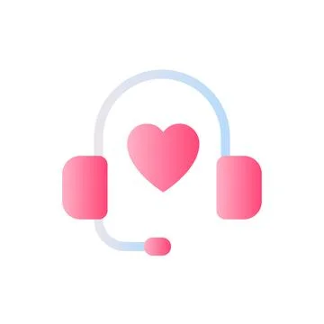 Clinical call center flat gradient two-color ui icon Stock Illustration