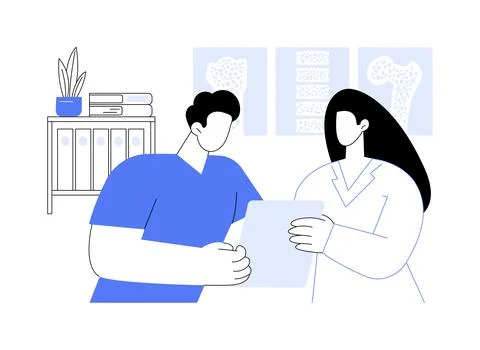 Clinical courses isolated cartoon vector illustrations. Ilustración de archivo
