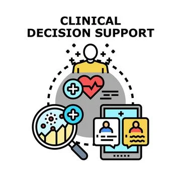 Clinical decision support system providing healthcare analytics Stockillustratie