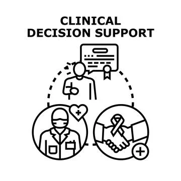 Clinical decision support system vector icon concept Stock Illustration