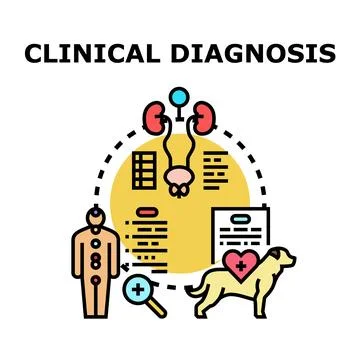 Clinical diagnosis process for human and animal health Stock Illustration