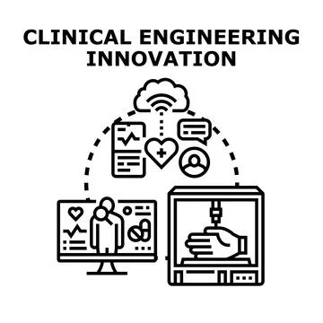 Clinical engineering innovation developing medical device solutions 库存插图