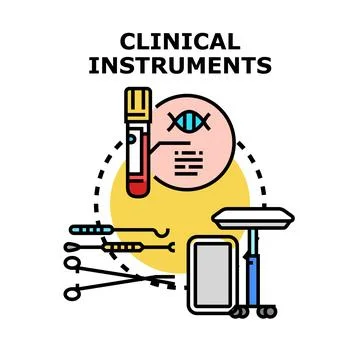 Clinical instruments concept for medical testing and healthcare イラスト素材
