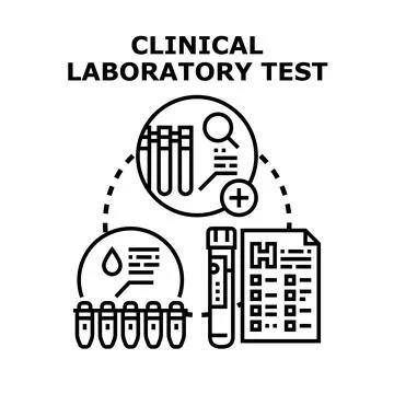 Clinical laboratory testing concept analyzing medical samples Stock Illustration