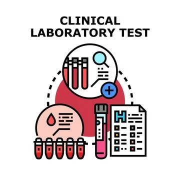 Clinical laboratory testing concept analyzing medical samples Stockillustratie