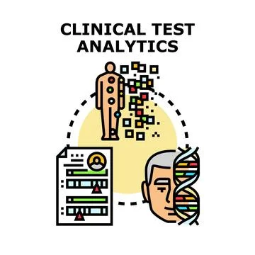 Clinical medical test analytics and personal data processing 库存插图