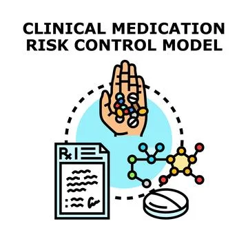 Clinical medication risk control process for medical safety Stock Illustration
