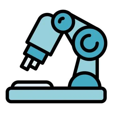 Clinical microscope icon vector flat Illustrazione stock