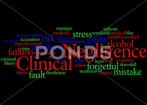 Clinical Negligence, word cloud concept Stock Illustration