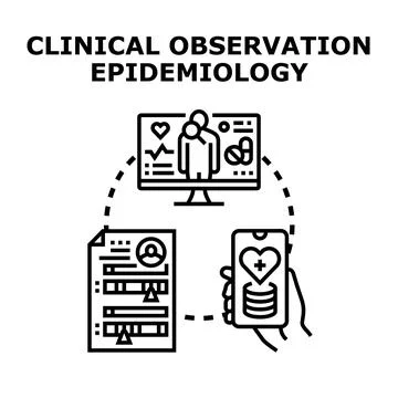 Clinical observation and epidemiology data analysis Stock Illustration