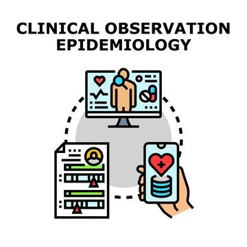 Clinical observation and epidemiology data analysis Stock Illustration