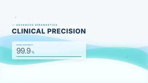 Clinical precision concept background for medical technology presentation Stock Footage 336805268