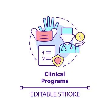 Clinical programs concept icon Stock Illustration