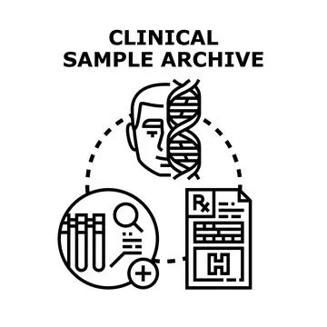 Clinical sample archive for dna research and medical analysis Stock Illustration