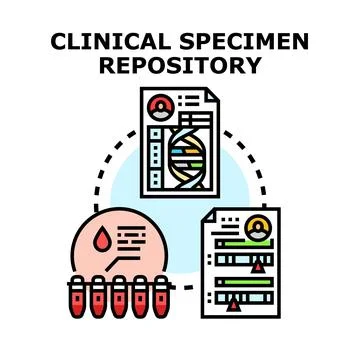 Clinical specimen repository collecting data for medical research 库存插图