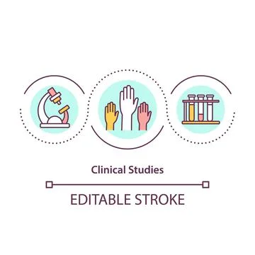 Clinical studies concept icon 스톡 일러스트