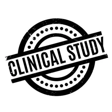 Clinical Study rubber stamp 스톡 일러스트