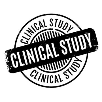 Clinical Study rubber stamp 스톡 일러스트