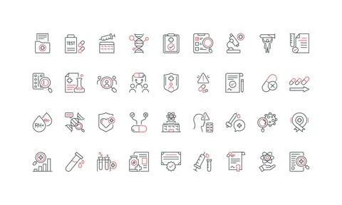 Clinical study, scientific research, side effects, drug safety and efficacy Stock Illustration