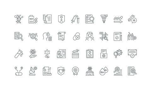 Clinical study, scientific research, side effects, drug safety and efficacy Stock Illustration