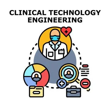 Clinical technology engineering and medical healthcare concepts Stock Illustration