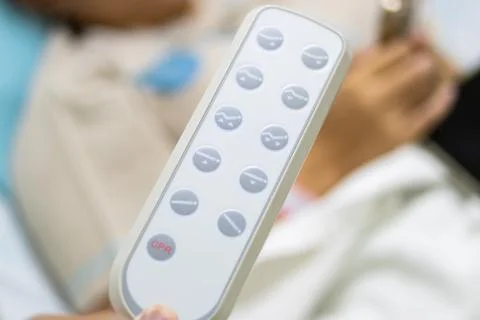 Clinical technology remote control devices for improved patient comfort in .. Stock Photos