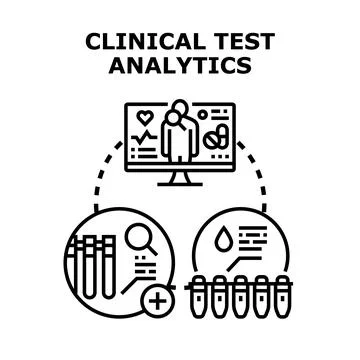 Clinical test analytics improving medical diagnosis and healthcare 스톡 일러스트