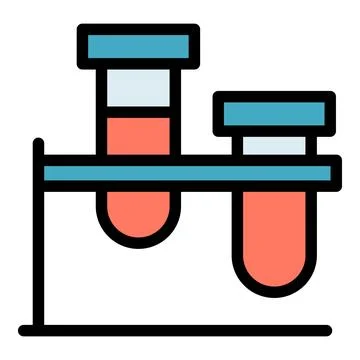 Clinical testing icon vector flat Illustrazione stock