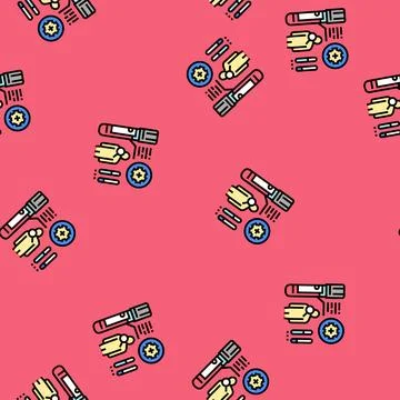 Clinical trials biomedical vector seamless pattern Illustrazione stock
