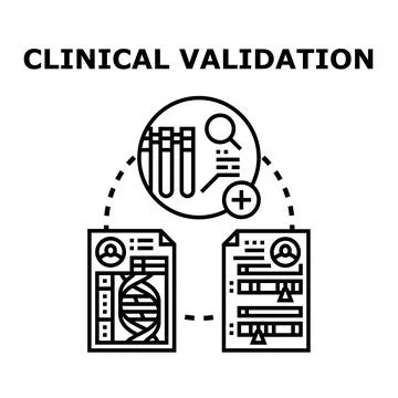 Clinical validation process for health data and medical research 스톡 일러스트