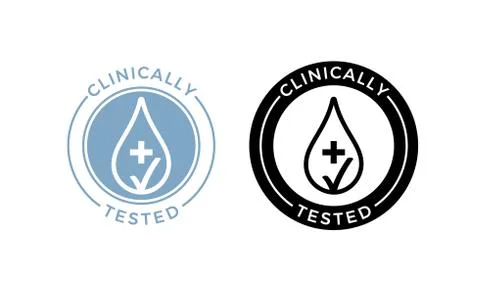 Clinically tested vector water drop icons Stock-Illustration