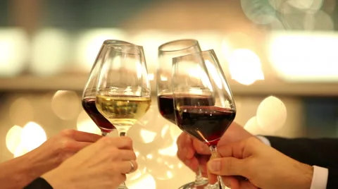 Clink glasses Stock Footage 62291189