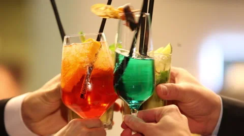 Clink glasses Stock Footage 62291706