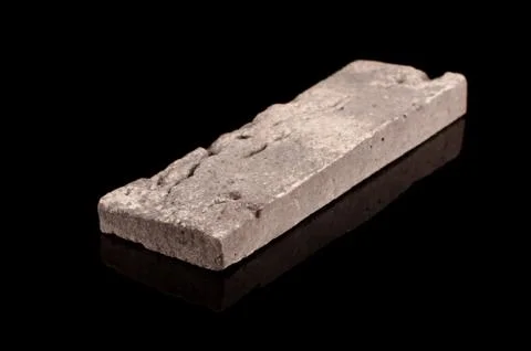 Clinker brick isolated on the black Stock Photos