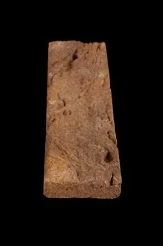 Clinker brick isolated on the black Foto stock