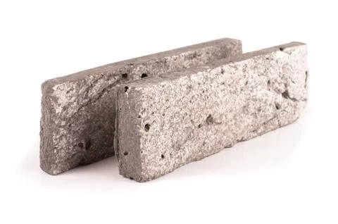 Clinker brick isolated on the white Foto stock