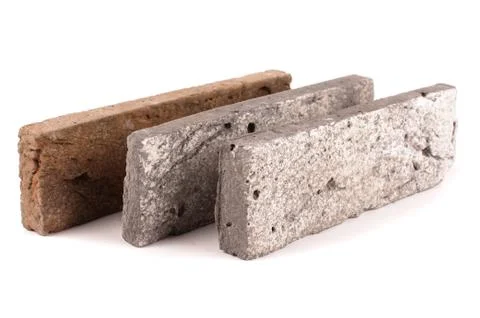Clinker brick isolated on the white Stock Photos